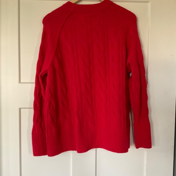 Aerie unREAL red Cable Crew Sweater XXS - Picture 3 of 9